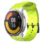 For Xiaomi MI Watch Color 2 22mm Football Pattern Solid Color Silicone Watch Band(Lime Green) - 1