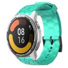 For Xiaomi MI Watch Color 2 22mm Football Pattern Solid Color Silicone Watch Band(Teal) - 1