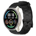 For Xiaomi MI Watch Sport 22mm Football Pattern Solid Color Silicone Watch Band(Black) - 1
