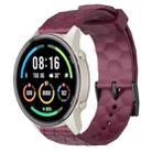 For Xiaomi MI Watch Sport 22mm Football Pattern Solid Color Silicone Watch Band(Wine Red) - 1