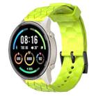 For Xiaomi MI Watch Sport 22mm Football Pattern Solid Color Silicone Watch Band(Lime Green) - 1