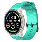 For Xiaomi MI Watch Sport 22mm Football Pattern Solid Color Silicone Watch Band(Teal) - 1
