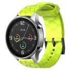 For Xiaomi MI Watch Color 22mm Football Pattern Solid Color Silicone Watch Band(Lime Green) - 1