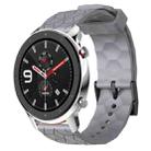 For Amazfit GTR 4 22mm Football Pattern Solid Color Silicone Watch Band(Grey) - 1