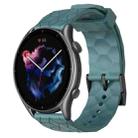 For Amazfit GTR 3 22mm Football Pattern Solid Color Silicone Watch Band(Rock Cyan) - 1