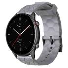 For Amazfit GTR 2e 22mm Football Pattern Solid Color Silicone Watch Band(Grey) - 1
