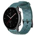 For Amazfit GTR 2e 22mm Football Pattern Solid Color Silicone Watch Band(Rock Cyan) - 1