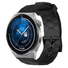 For Huawei Watch GT3 Pro 46mm 22mm Football Pattern Solid Color Silicone Watch Band(Black) - 1