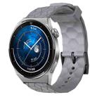 For Huawei Watch GT3 Pro 46mm 22mm Football Pattern Solid Color Silicone Watch Band(Grey) - 1