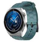 For Huawei Watch GT3 Pro 46mm 22mm Football Pattern Solid Color Silicone Watch Band(Rock Cyan) - 1