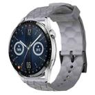 For Huawei Watch GT3 46mm 22mm Football Pattern Solid Color Silicone Watch Band(Grey) - 1