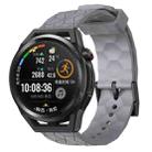 For Huawei Watch GT Runner 22mm Football Pattern Solid Color Silicone Watch Band(Grey) - 1