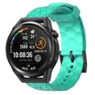 For Huawei Watch GT Runner 22mm Football Pattern Solid Color Silicone Watch Band(Teal) - 1