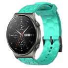 For Huawei GT2 Pro 22mm Football Pattern Solid Color Silicone Watch Band(Teal) - 1