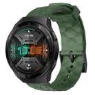 For Huawei Watch GT 2E 22mm Football Pattern Solid Color Silicone Watch Band(Army Green) - 1