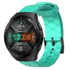 For Huawei Watch GT 2E 22mm Football Pattern Solid Color Silicone Watch Band(Teal) - 1