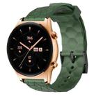 For Honor Watch GS 3 22mm Football Pattern Solid Color Silicone Watch Band(Army Green) - 1