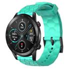 For Honor Magic Watch 2 46mm 22mm Football Pattern Solid Color Silicone Watch Band(Teal) - 1