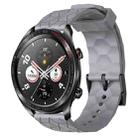 For Honor Watch Dream 22mm Football Pattern Solid Color Silicone Watch Band(Grey) - 1