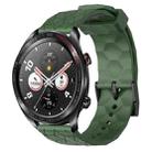 For Honor Watch Dream 22mm Football Pattern Solid Color Silicone Watch Band(Army Green) - 1