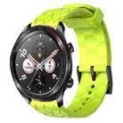 For Honor Watch Dream 22mm Football Pattern Solid Color Silicone Watch Band(Lime Green) - 1