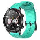 For Honor Watch Dream 22mm Football Pattern Solid Color Silicone Watch Band(Teal) - 1