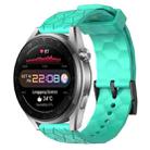 For Huawei Watch 3 Pro New 22mm Football Pattern Solid Color Silicone Watch Band(Teal) - 1