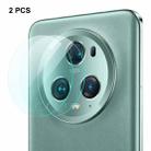 For Honor Magic5 Pro 2pcs ENKAY Hat-Prince 0.2mm 9H Rear Camera Lens Tempered Glass Film - 1