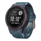 For Garmin Instinct 2S 20mm Lady's Silicone Watch Band With Lace Punch(Lake Blue) - 1