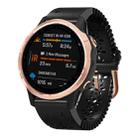 For Garmin Fenix 6S 20mm Lady's Silicone Watch Band With Lace Punch(Black) - 1