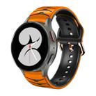 For Samsung Galaxy Watch 4 40mm Curved Texture Silicone Watch Band(Orange+Black) - 1