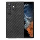 For Samsung Galaxy S23 Ultra 5G Carbon Fiber Texture Leather Back Cover Phone Case(Black) - 1