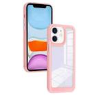 For iPhone 11 Solid Solor TPU Space Acrylic Phone Case(Pink) - 1