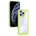 For iPhone 11 Pro Max Solid Solor TPU Space Acrylic Phone Case(Green) - 1