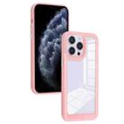 For iPhone 11 Pro Max Solid Solor TPU Space Acrylic Phone Case(Pink) - 1