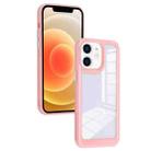 For iPhone 12 Solid Solor TPU Space Acrylic Phone Case(Pink) - 1