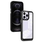 For iPhone 12 Pro Solid Solor TPU Space Acrylic Phone Case(Black) - 1