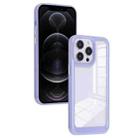 For iPhone 12 Pro Solid Solor TPU Space Acrylic Phone Case(Purple) - 1