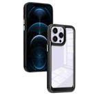 For iPhone 12 Pro Max Solid Solor TPU Space Acrylic Phone Case(Black) - 1