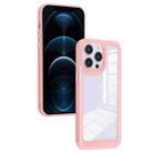 For iPhone 12 Pro Max Solid Solor TPU Space Acrylic Phone Case(Pink) - 1