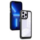 For iPhone 13 Pro Solid Solor TPU Space Acrylic Phone Case(Black) - 1