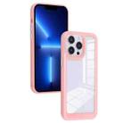 For iPhone 13 Pro Solid Solor TPU Space Acrylic Phone Case(Pink) - 1