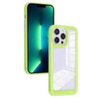 For iPhone 13 Pro Max Solid Solor TPU Space Acrylic Phone Case(Green) - 1