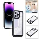 For iPhone 14 Pro Solid Solor TPU Space Acrylic Phone Case(Black) - 1