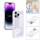 For iPhone 14 Pro Solid Solor TPU Space Acrylic Phone Case(White) - 1