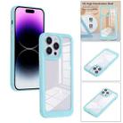 For iPhone 14 Pro Max Solid Solor TPU Space Acrylic Phone Case(Blue) - 1