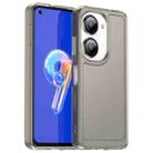 For ASUS Zenfone 9 Candy Series TPU Phone Case(Transparent Grey) - 1