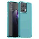 For OPPO Reno8 5G India Candy Series TPU Phone Case(Transparent Blue) - 1