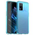 For OPPO K9x Candy Series TPU Phone Case(Transparent Blue) - 1