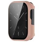 For OPPO Watch SE PC+ Toughened Film Integrated Protective Case(Pink) - 1